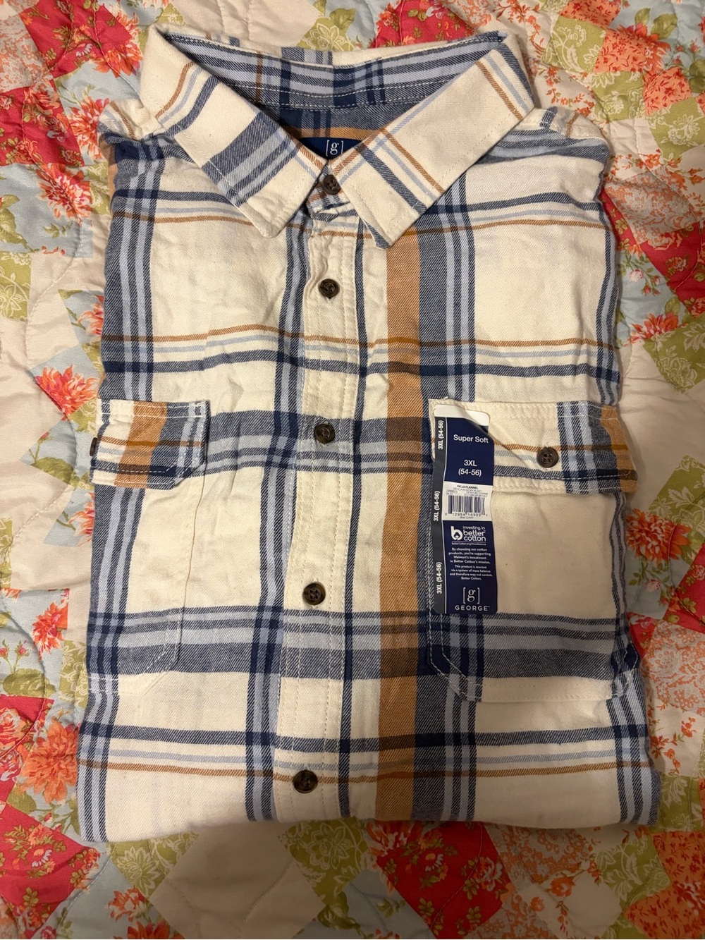 George Mens Flannel size 3xl New
